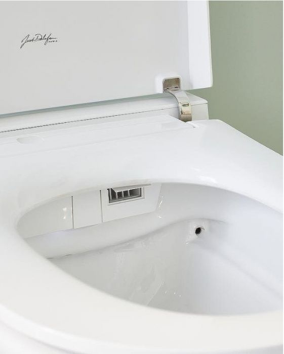 Комплект унитаза биде с инсталляцией Jacob Delafon Seine E34360-00 с сиденьем Микролифт и Белой глянцевой клавишей смыва