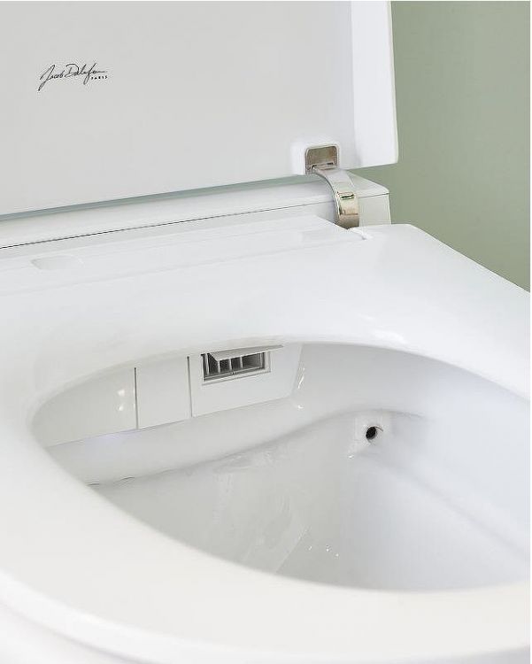 Комплект унитаза биде с инсталляцией Jacob Delafon Seine E34360-00 с сиденьем Микролифт и Белой глянцевой клавишей смыва