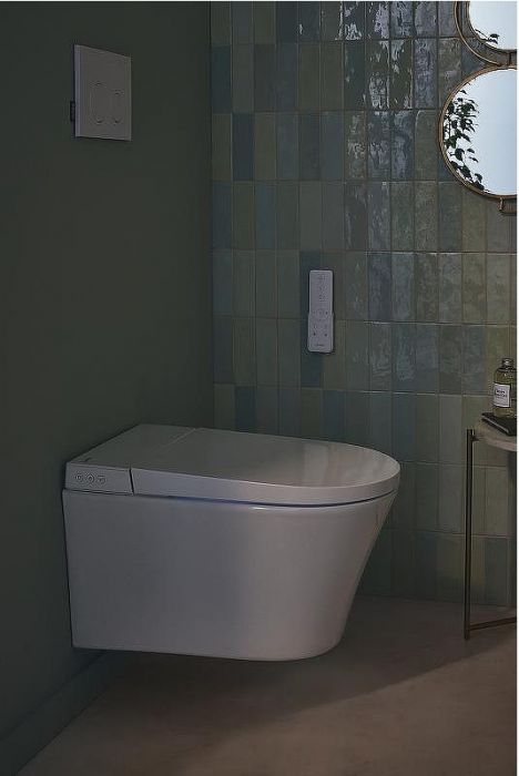 Комплект унитаза биде с инсталляцией Jacob Delafon Seine E34360-00 с сиденьем Микролифт и Белой глянцевой клавишей смыва