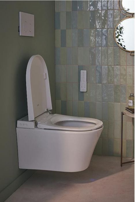 Комплект унитаза биде с инсталляцией Jacob Delafon Seine E34360-00 с сиденьем Микролифт и Белой глянцевой клавишей смыва