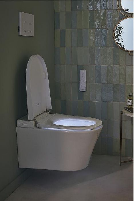 Комплект унитаза биде с инсталляцией Jacob Delafon Seine E34360-00 с сиденьем Микролифт и Белой глянцевой клавишей смыва