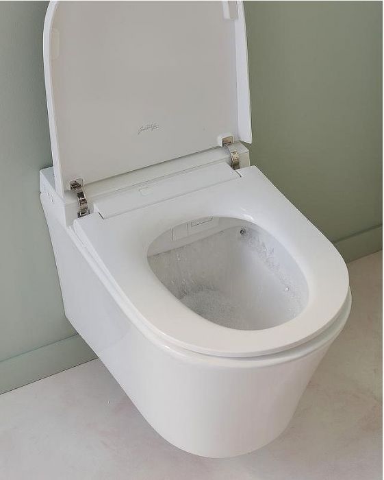 Комплект унитаза биде с инсталляцией Jacob Delafon Seine E34360-00 с сиденьем Микролифт и Белой глянцевой клавишей смыва