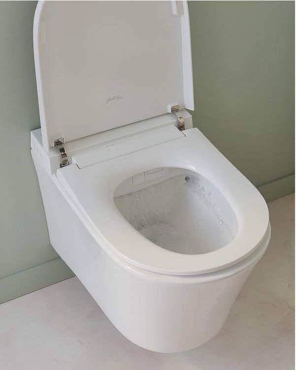 Комплект унитаза биде с инсталляцией Jacob Delafon Seine E34360-00 с сиденьем Микролифт и Белой глянцевой клавишей смыва