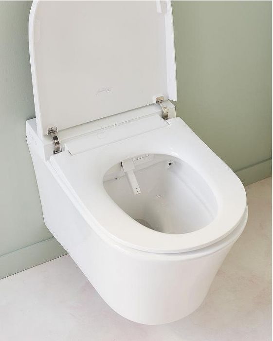 Комплект унитаза биде с инсталляцией Jacob Delafon Seine E34360-00 с сиденьем Микролифт и Белой глянцевой клавишей смыва