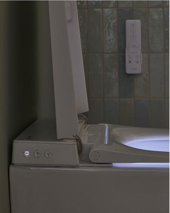 Комплект унитаза биде с инсталляцией Jacob Delafon Seine E34360-00 с сиденьем Микролифт и Белой глянцевой клавишей смыва