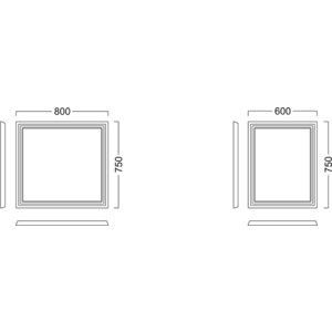 Зеркало Kerama Marazzi Pompei 60x75 см, с подсветкой, белое (Po.mi.60\WHT)