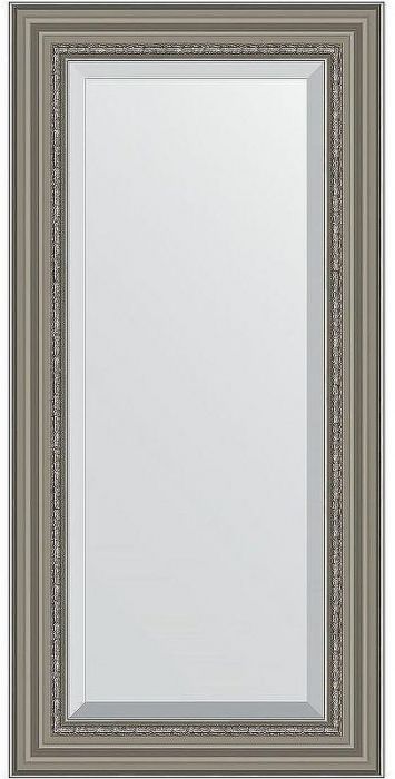 Зеркало Evoform Exclusive 116х56 BY 1247 с фацетом в багетной раме - Римское серебро 88