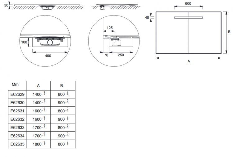 Душевой поддон Jacob Delafon E62634-SS2, 170x90 Душевой поддон Jacob Delafon E62634-SS2, 170x90