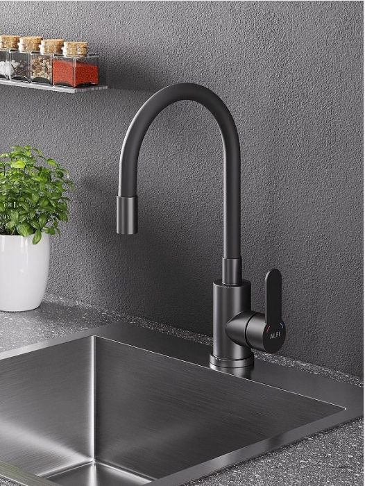 Смеситель для кухни Alfi LF100244 цвет Черный матовый