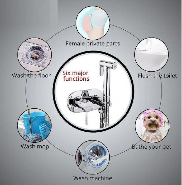 Гигиенический душ со смесителем Frap F7505 Хром