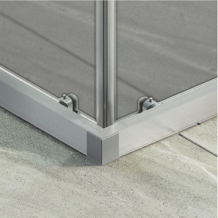 Душевой уголок Maybah Glass MGY-1331-5 1000x1000x1950 раздвижной профиль Хром матовый стекло графитовое матовое