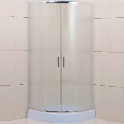 Душевой уголок BelBagno Uno 100х100 UNO-195-R-2-100-P-Cr профиль Хром стекло рифленое