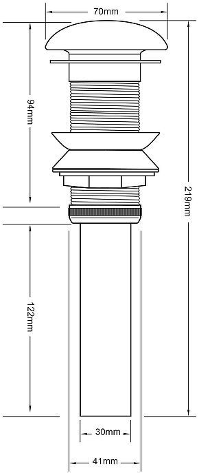 Донный клапан Splendy AA3071YURKBM цвет Черный матовый