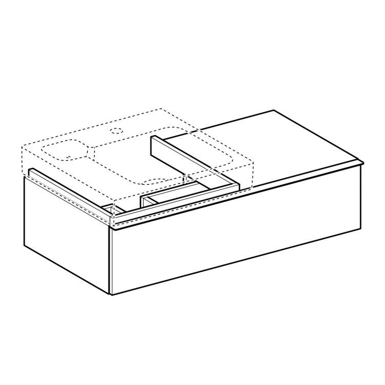 Тумба под раковину Geberit iCon, 89x48, светлый дуб [841492000]