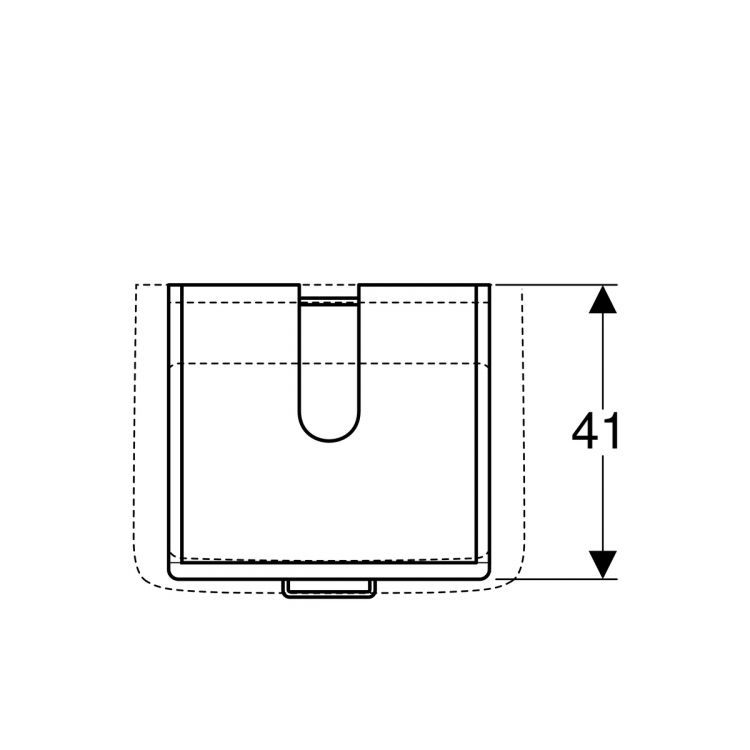 Тумба под раковину Geberit Renova Plan 485 мм, белый [879170000]