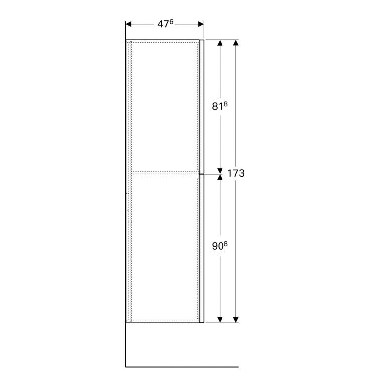 Пенал для ванной Geberit Acanto, 22x48, белый [500.638.01.2]