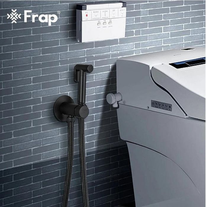 Гигиенический душ со смесителем Frap F7505-6 Черный матовый