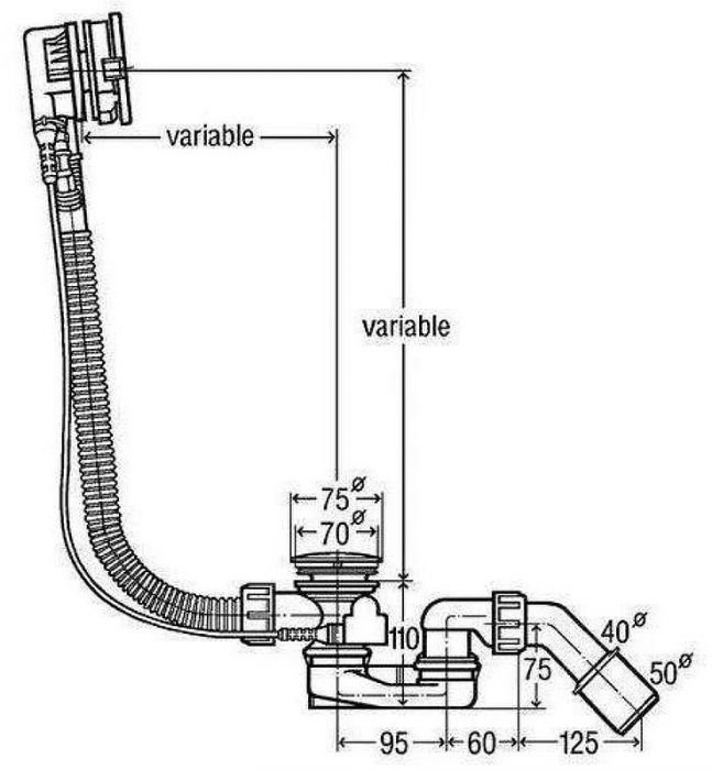 Слив-перелив Grocenberg GB240W полуавтомат Белый