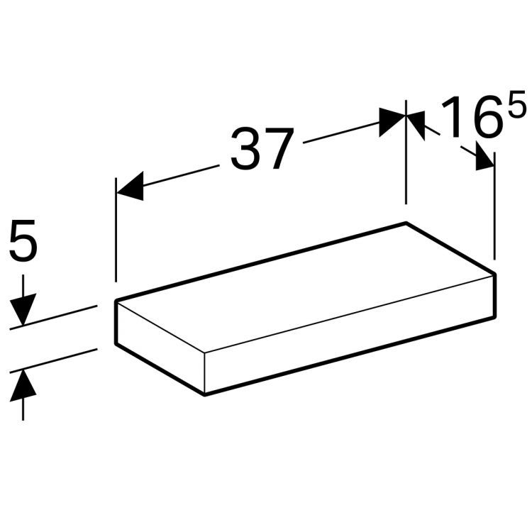 Полка Geberit iCon XS, 37, белый глянец [840337000]