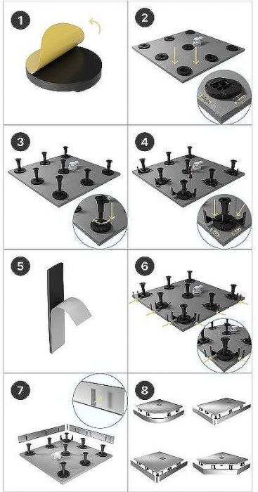 Душевой поддон из искусственного камня Grossman Strong 90x90 GR-S29090 Графит