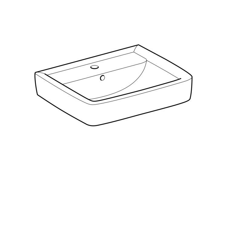 Раковина Geberit Renova Nr.1 Plan, 222260000