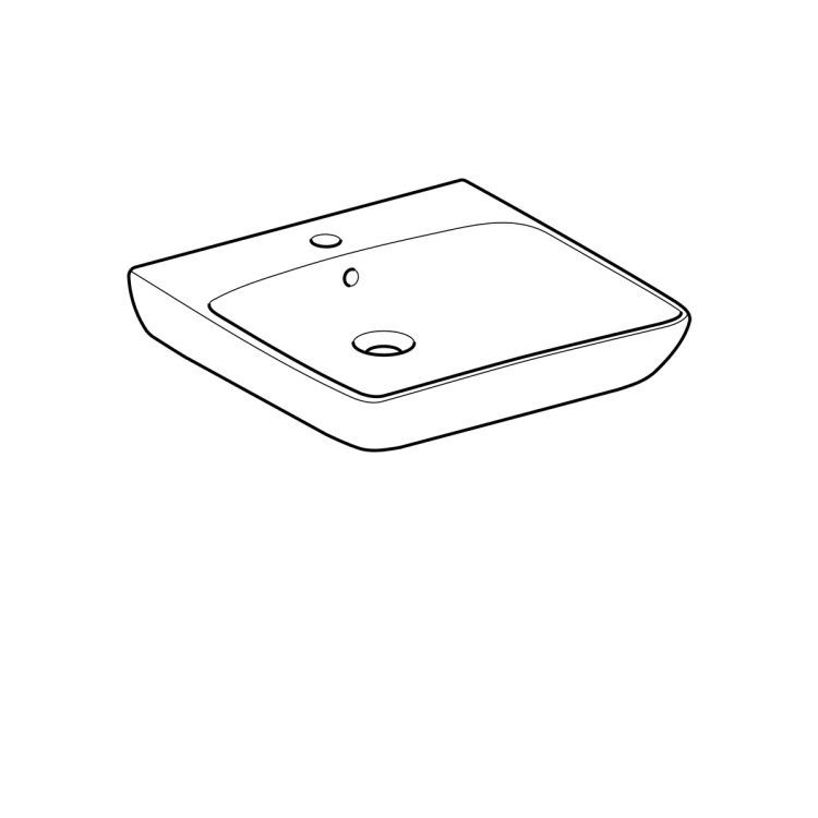 Раковина Geberit Renova Nr.1 Comfort, 258555000 Раковина Geberit Renova Nr.1 Comfort, 258555000