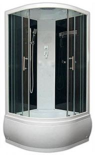 Душевая кабина Bas Арона Eco (черная стенка, тонированное стекло)