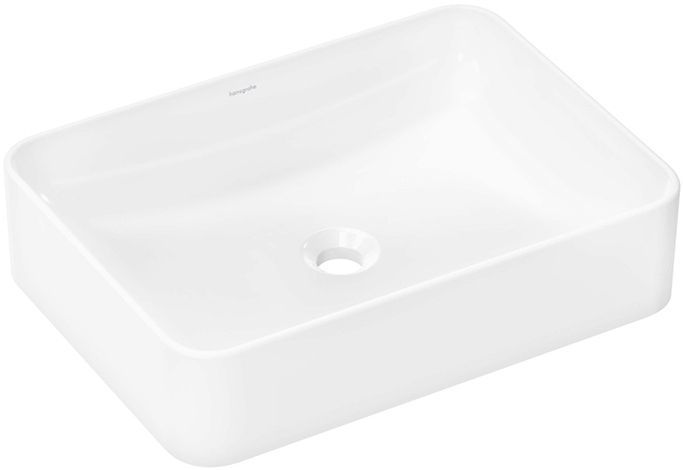 Hansgrohe Xuniva Q Раковина-чаша 55х40см., без отв., накладная, без перелива, цвет: белый