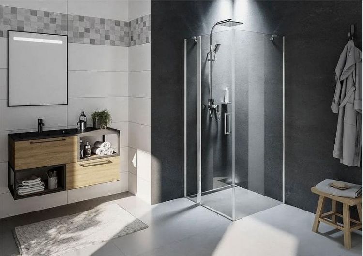 Душевой уголок Riho Novik Z203 90х90 G003019120 (GZ7090090) профиль Хром стекло прозрачное