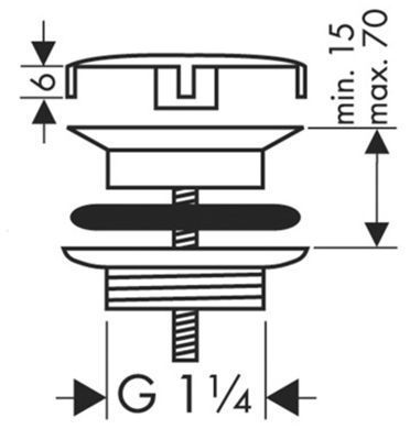 Hansgrohe Донный клапан, цвет: хром