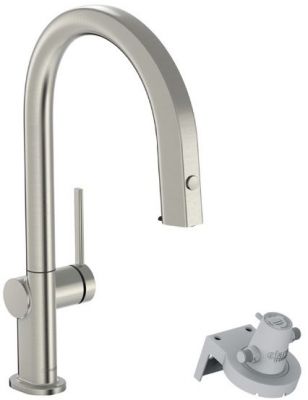 Hansgrohe Aqittura Смеситель для кухни, 1 отв., с вытяжным изливом 1jet и функцией фильтрации, цвет: нержавеющая сталь