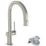 Hansgrohe Aqittura Смеситель для кухни, 1 отв., с вытяжным изливом 1jet и функцией фильтрации, цвет: нержавеющая сталь