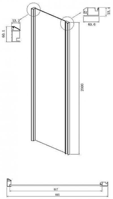 Душевой уголок Ambassador Intense 160х90 110022205IBB-90IBB профиль Черный стекло тонированное