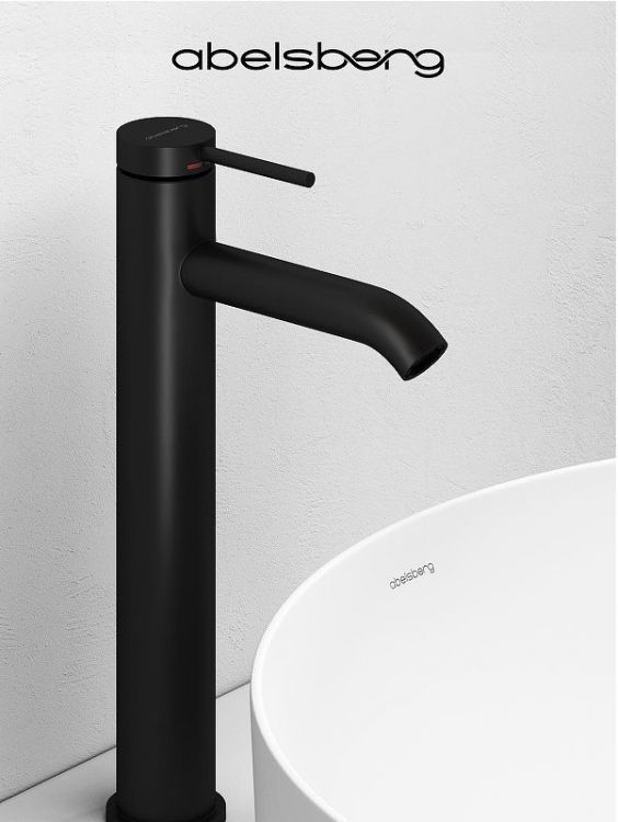 Смеситель для раковины Abelsberg Fluida ERF22003MB цвет Вулканический черный