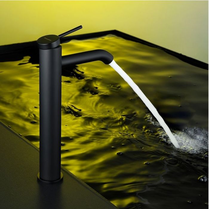 Смеситель для раковины Abelsberg Fluida ERF22003MB цвет Вулканический черный