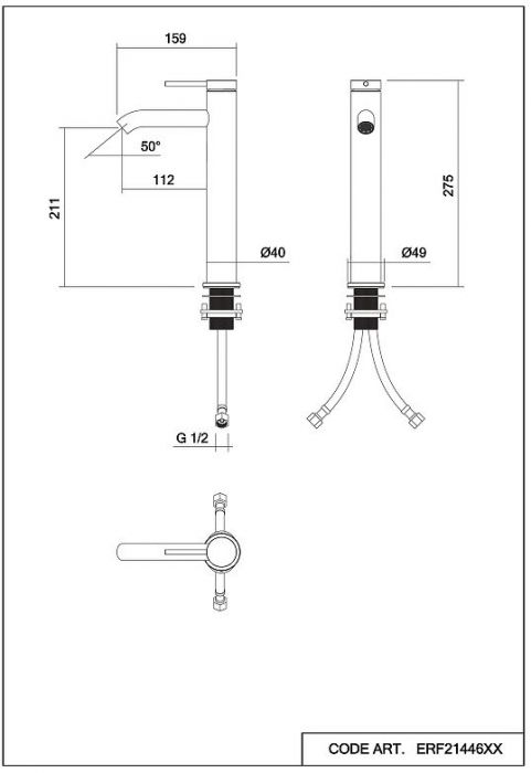 Смеситель для раковины Abelsberg Fluida ERF22003MB цвет Вулканический черный