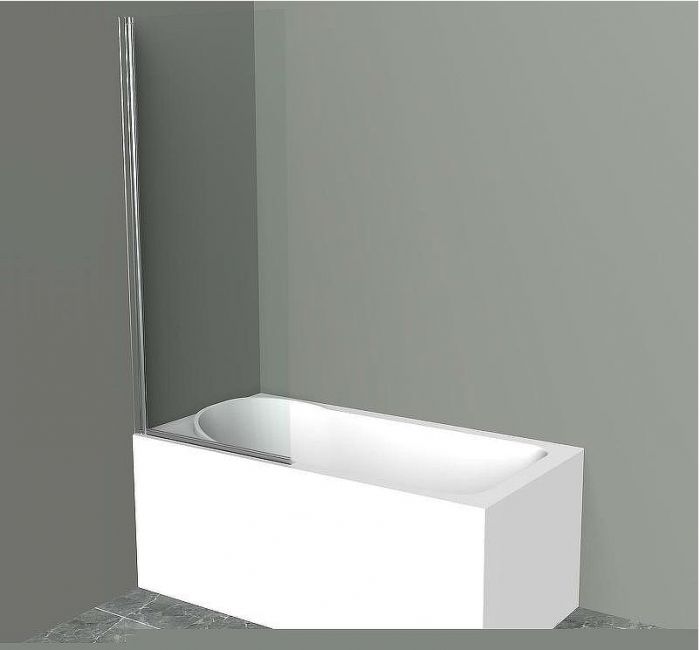 Шторка на ванну BelBagno UNO-V-1-90/150-C-Cr профиль Хром стекло прозрачное