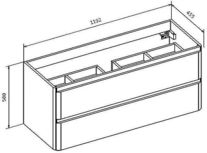 Тумба под раковину BelBagno 120 ALBANO-1200-2C-SO-PS подвесная Pino Scania