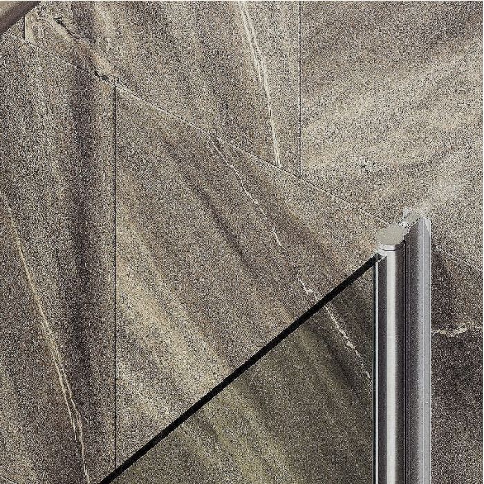 Шторка на ванну Maybah Glass MGV-597-5 500x1400 поворотная на монопетле Хром матовый стекло прозрачное
