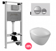 Унитаз c инсталляцией Jacob Delafon Presquille клавиша хром E21743RU-00