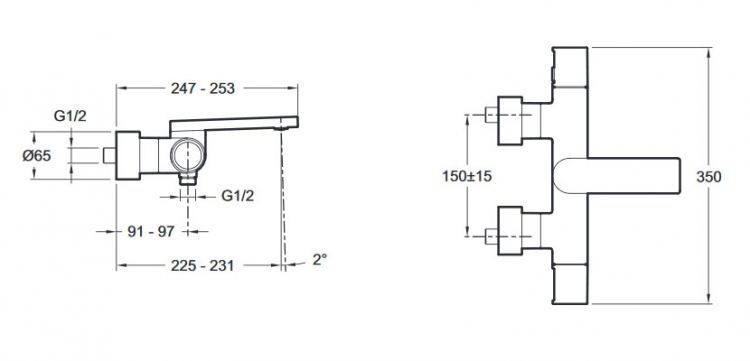Термостат для ванны/душа Jacob Delafon Composed E73110-TT, титан