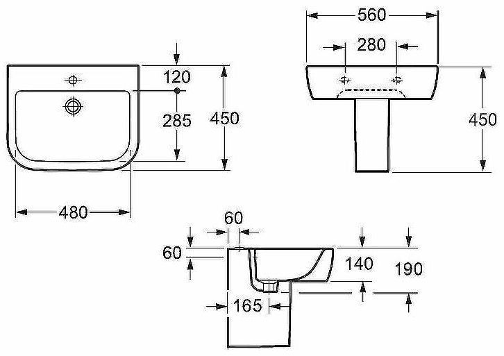 Раковина Allen Brau Infinity 56 4.21007.20 Белая