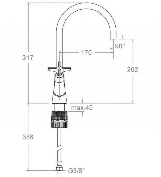 Смеситель для раковины Ramonsoler Adagio 910101NM Черный матовый