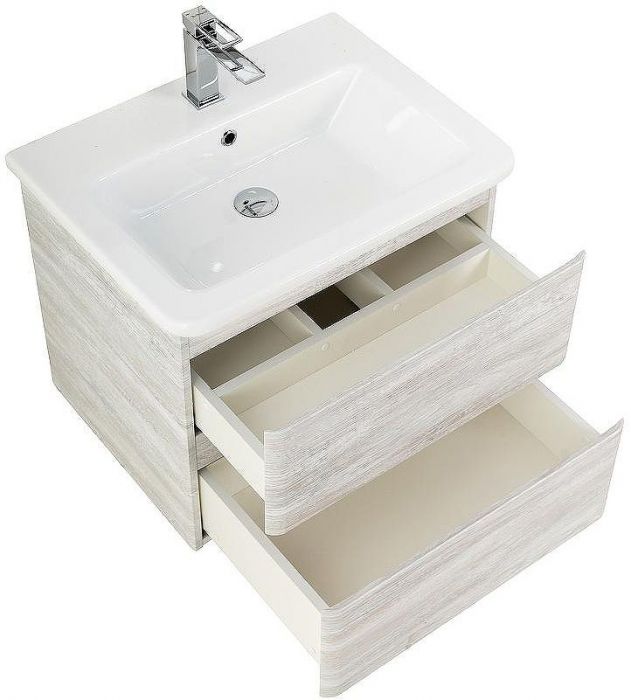 Тумба под раковину BelBagno 60 ALBANO-CER-600-2C-SO-RVB подвесная Rovere Vintage Bianco