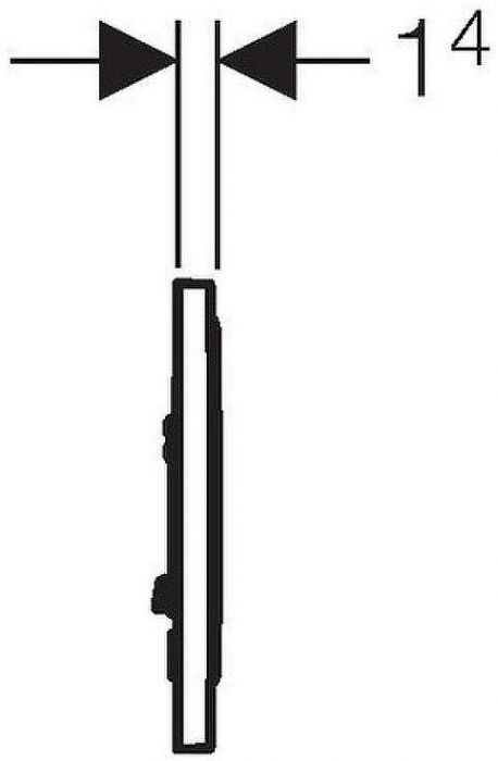 Клавиша смыва Geberit Sigma 10 NEW 115.758.14.5 Матовый черный