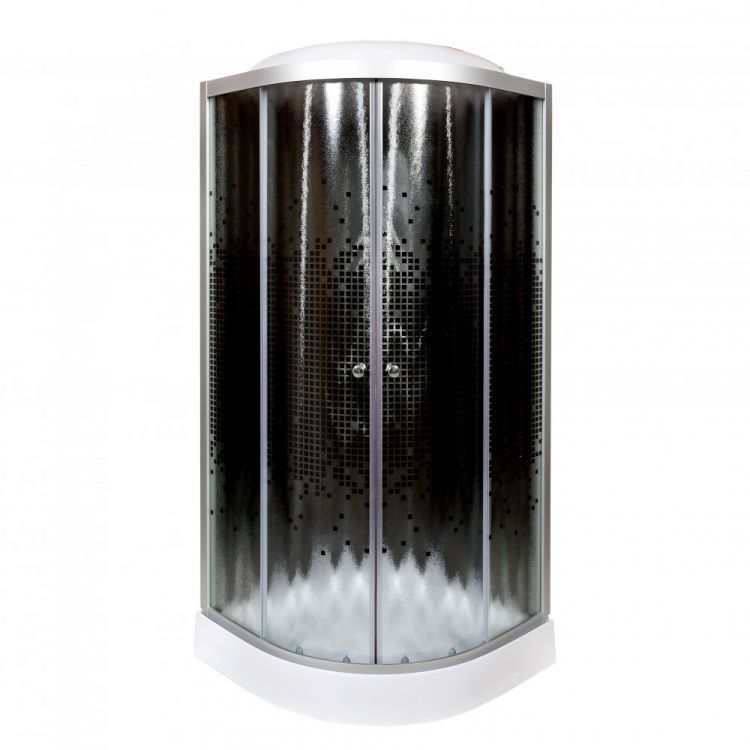 Душевая кабина Deto L 801 с электрикой BLACK 100x100x215 Душевая кабина Deto L 801 с электрикой BLACK 100x100x215