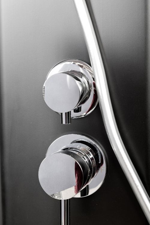 Душевая кабина Deto L 801 с электрикой BLACK 100x100x215 Душевая кабина Deto L 801 с электрикой BLACK 100x100x215