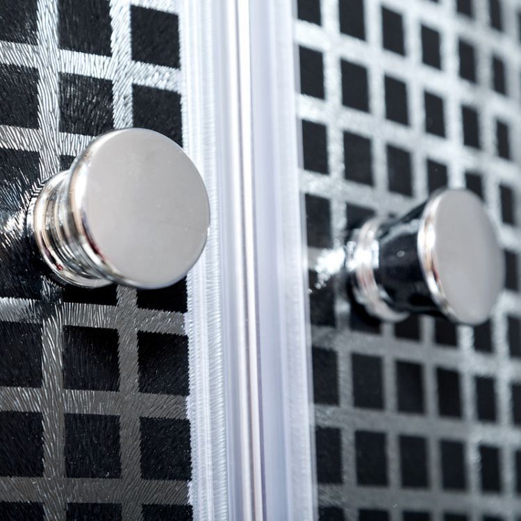 Душевая кабина Deto L 801 с электрикой BLACK 100x100x215 Душевая кабина Deto L 801 с электрикой BLACK 100x100x215