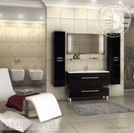 Мебель для ванной АКВАТОН Мадрид 120 черный глянец