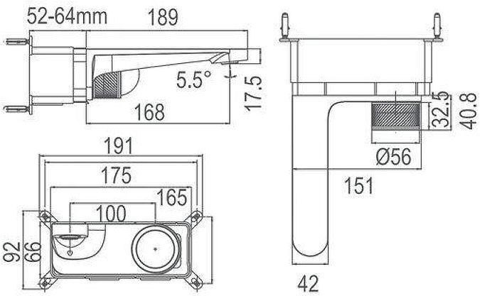 Смеситель для раковины Arrow ARM12868CP цвет Хром